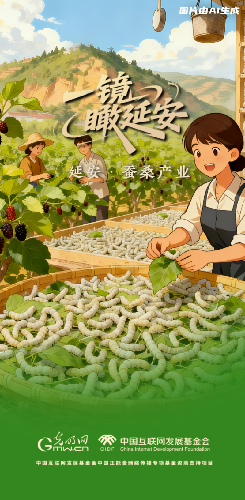 杏彩体育平台【一镜瞰延安·AI海报】苹果甜、光伏亮……这些产业有了“新花样”(图4)